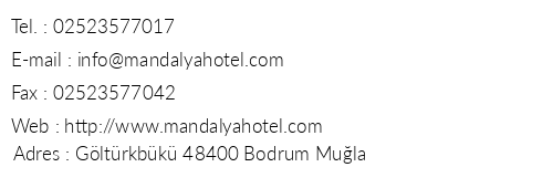 Glky Mandalya Hotel telefon numaralar, faks, e-mail, posta adresi ve iletiim bilgileri